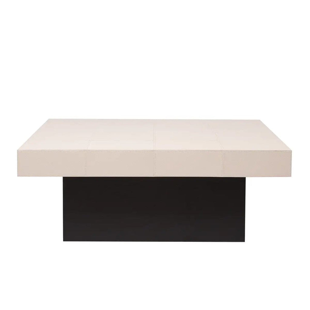 Leather rectangle store coffee table