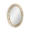 Oval panelled gilded mirror (Plain mirror glass)