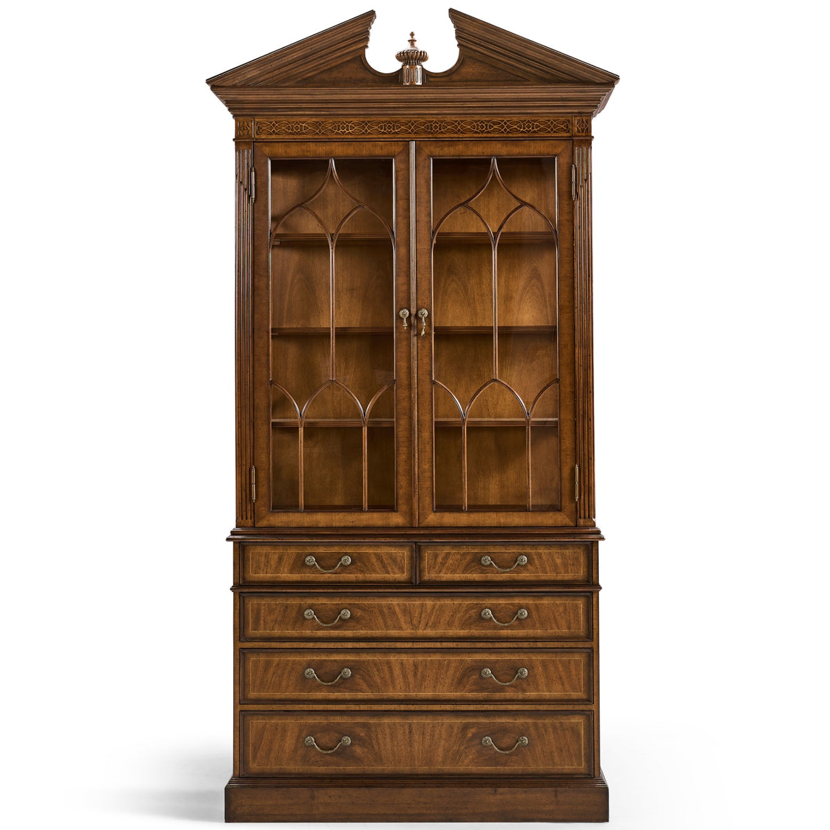 Display Cabinet with Drawers George II in Walnut