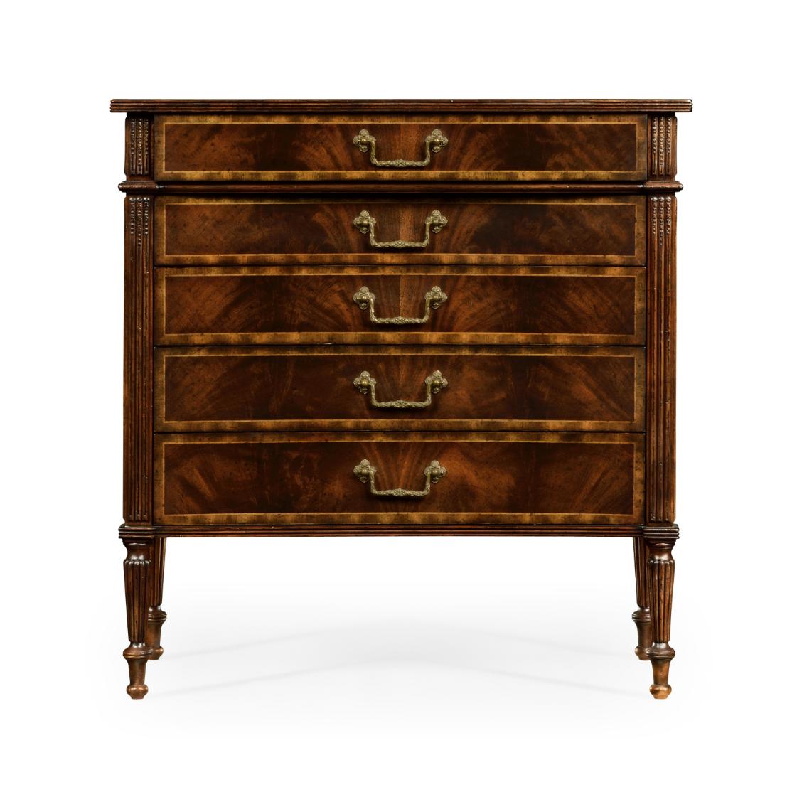 Buckingham Mahogany Chest of Drawers with Concave Profile