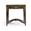 Black & Églomisé Square Side Table