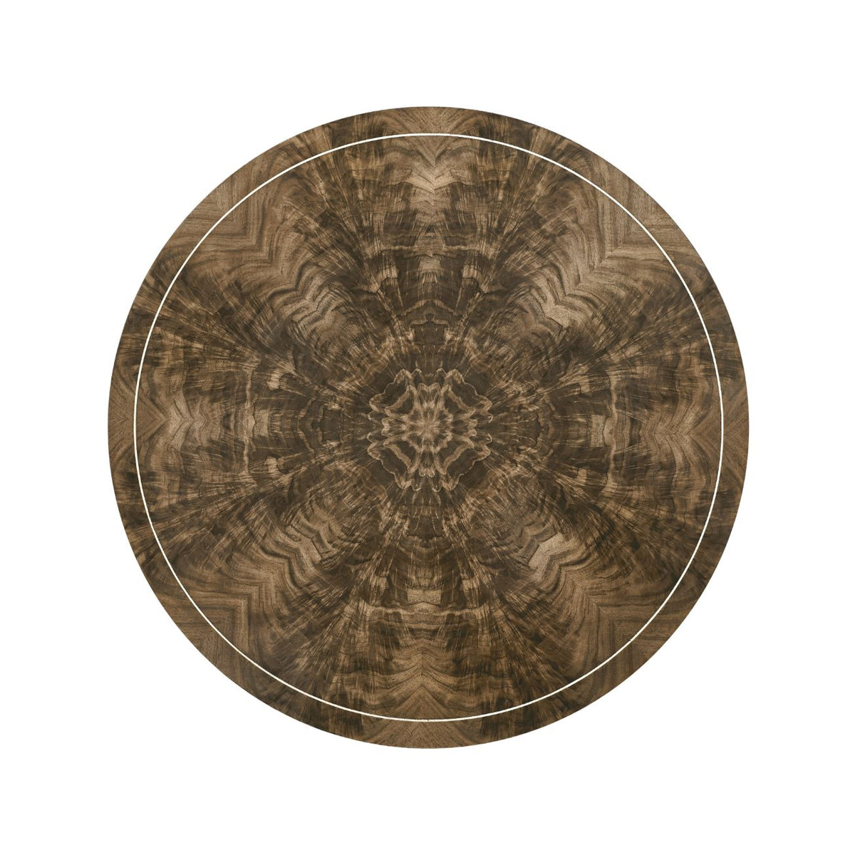 Round Bleached Walnut Side Table.