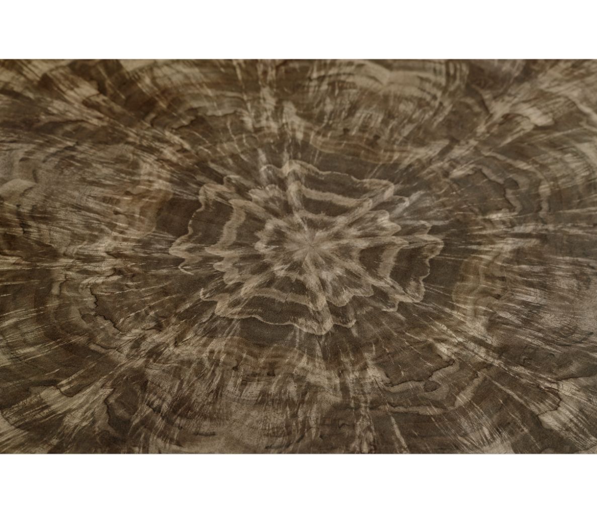 Round Bleached Walnut Side Table.