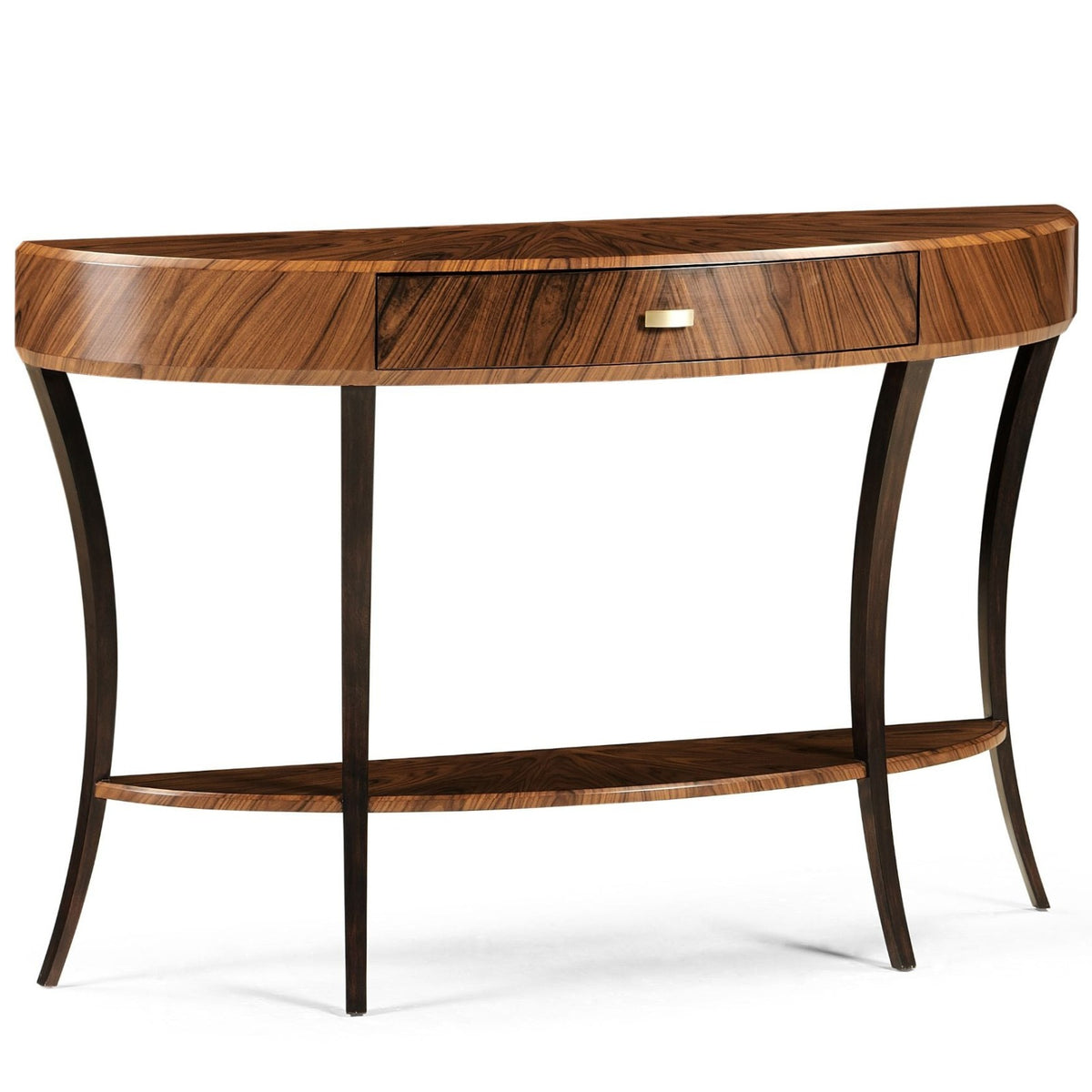 Art Deco Satin Demilune Console Table - Large