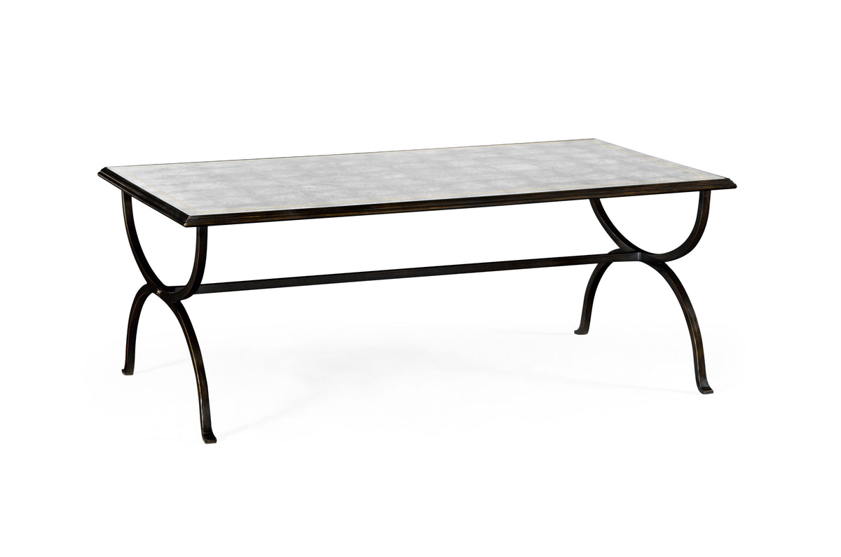 Coffee Table Hourglass in Eglomise - Bronze