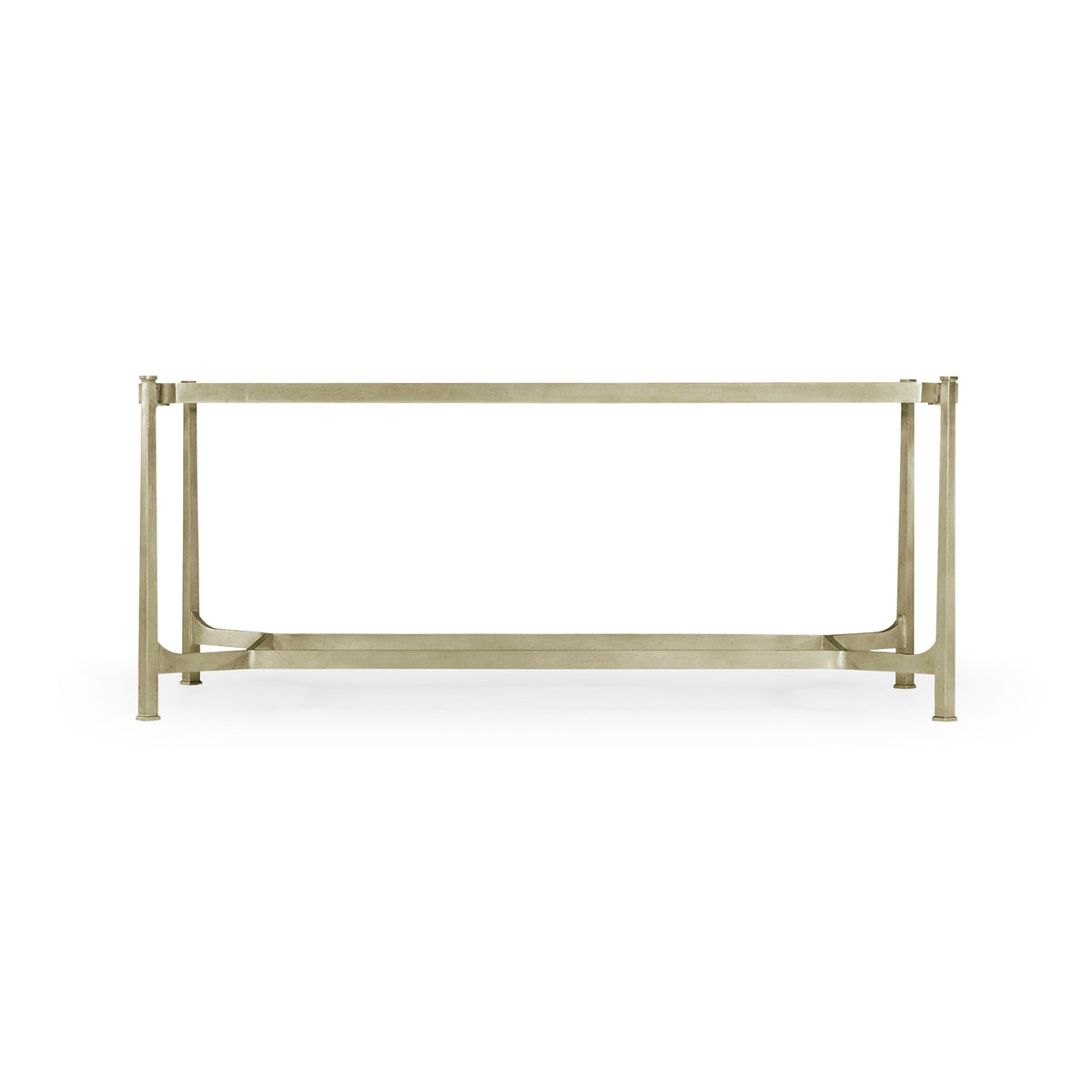 Rectangular Coffee Table Contemporary in Eglomise - Silver