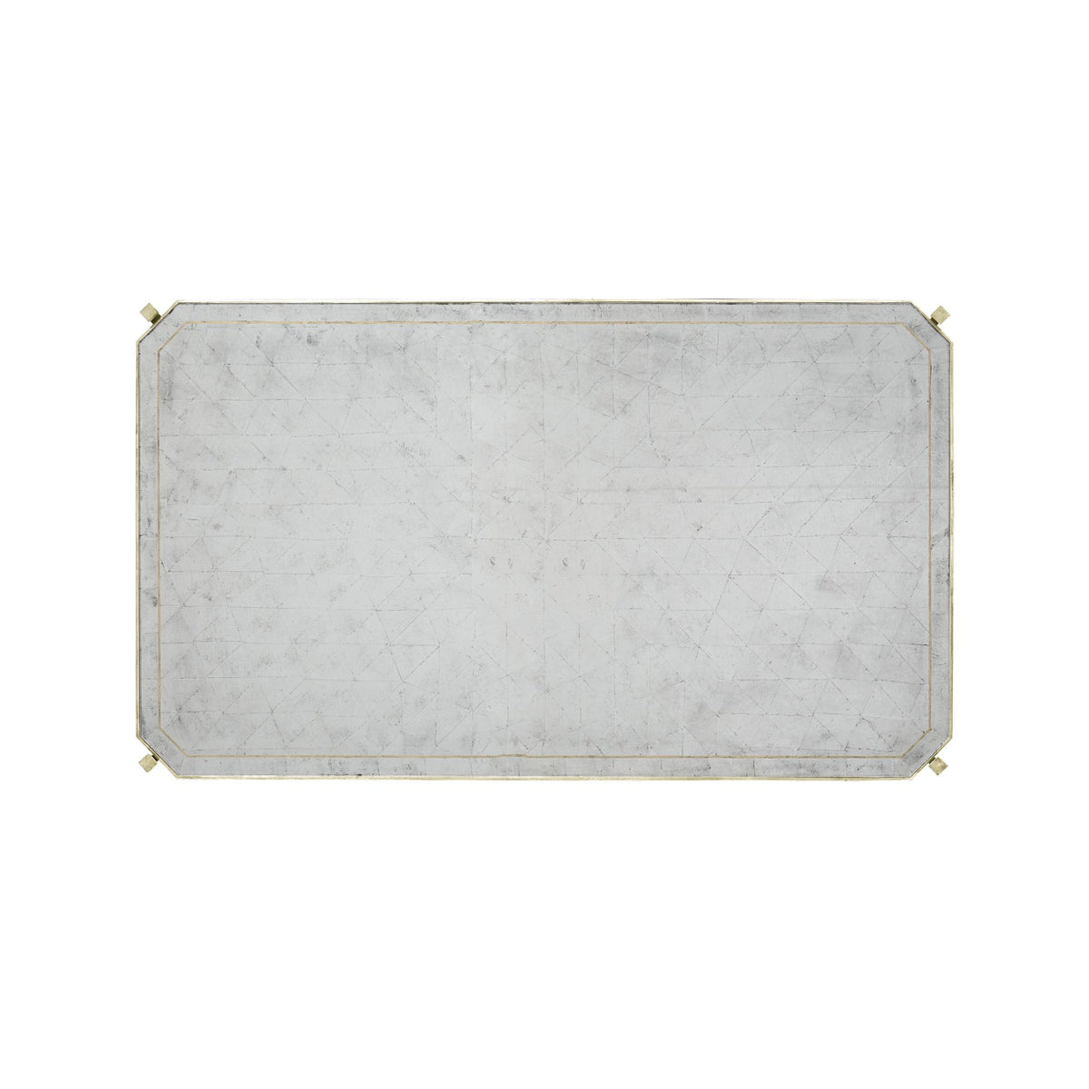 Rectangular Coffee Table Contemporary in Eglomise - Silver