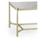 Rectangular Coffee Table Contemporary in Eglomise - Silver