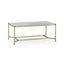 Rectangular Coffee Table Contemporary in Eglomise - Silver