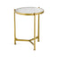Round End Table Contemporary in Eglomise - Gilded