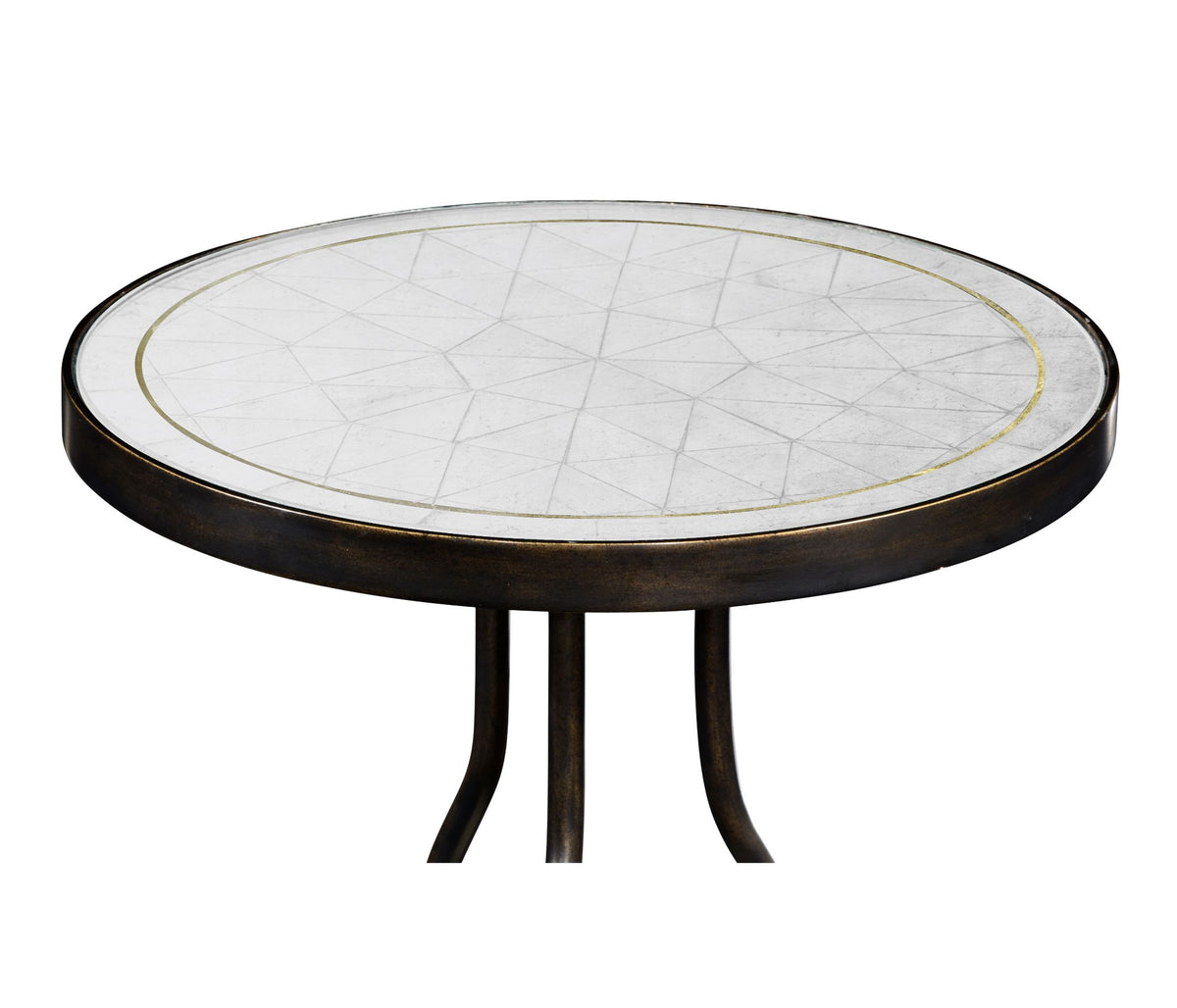 Round Accent Table Contemporary - Bronze