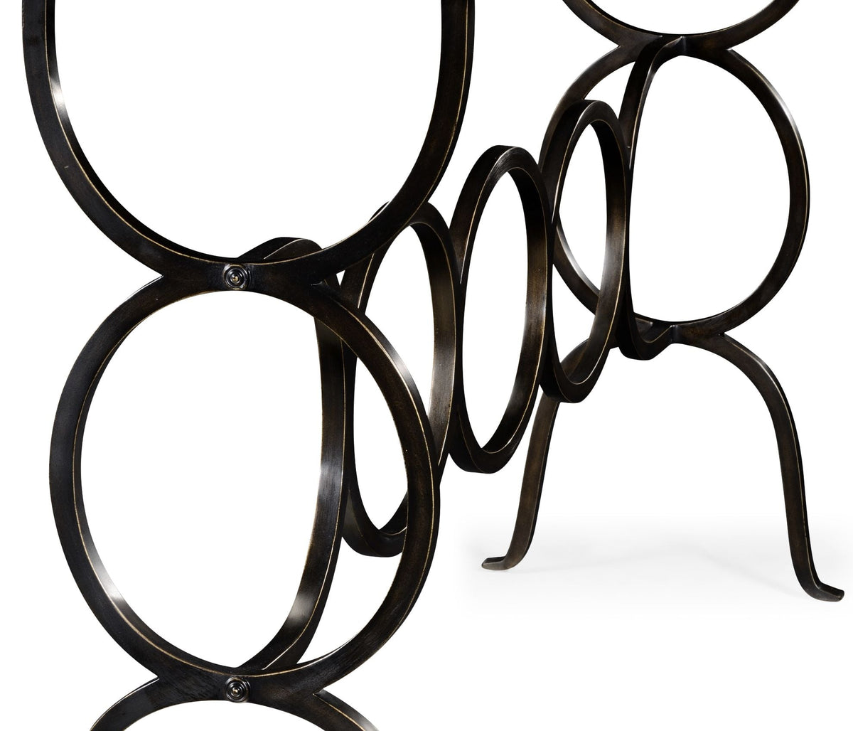 Circles Console Table in Bronze