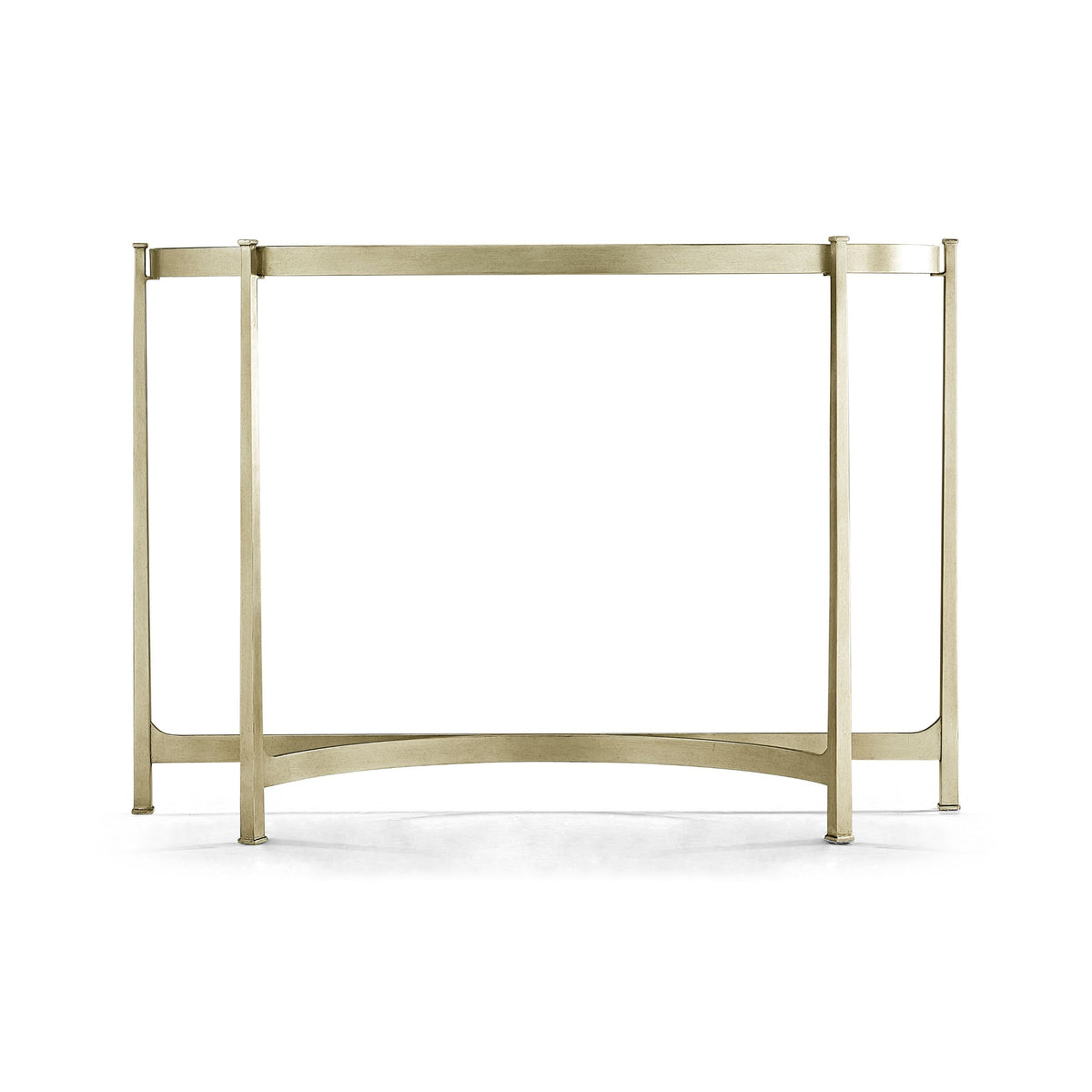 Large Demilune Console Table Contemporary - Silver