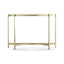 Large Demilune Console Table Contemporary - Silver