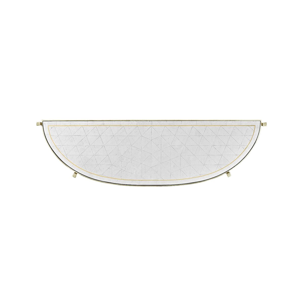Large Demilune Console Table Contemporary - Silver