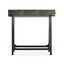 Side Table with Drawer Contemporary in Anthracite Shagreen - Bronze