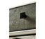 Side Table with Drawer Contemporary in Anthracite Shagreen - Bronze