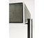 Side Table with Drawer Contemporary in Anthracite Shagreen - Bronze