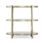 Small Oval Side Table Contemporary Three-Tier - Silver