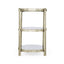Small Oval Side Table Contemporary Three-Tier - Silver