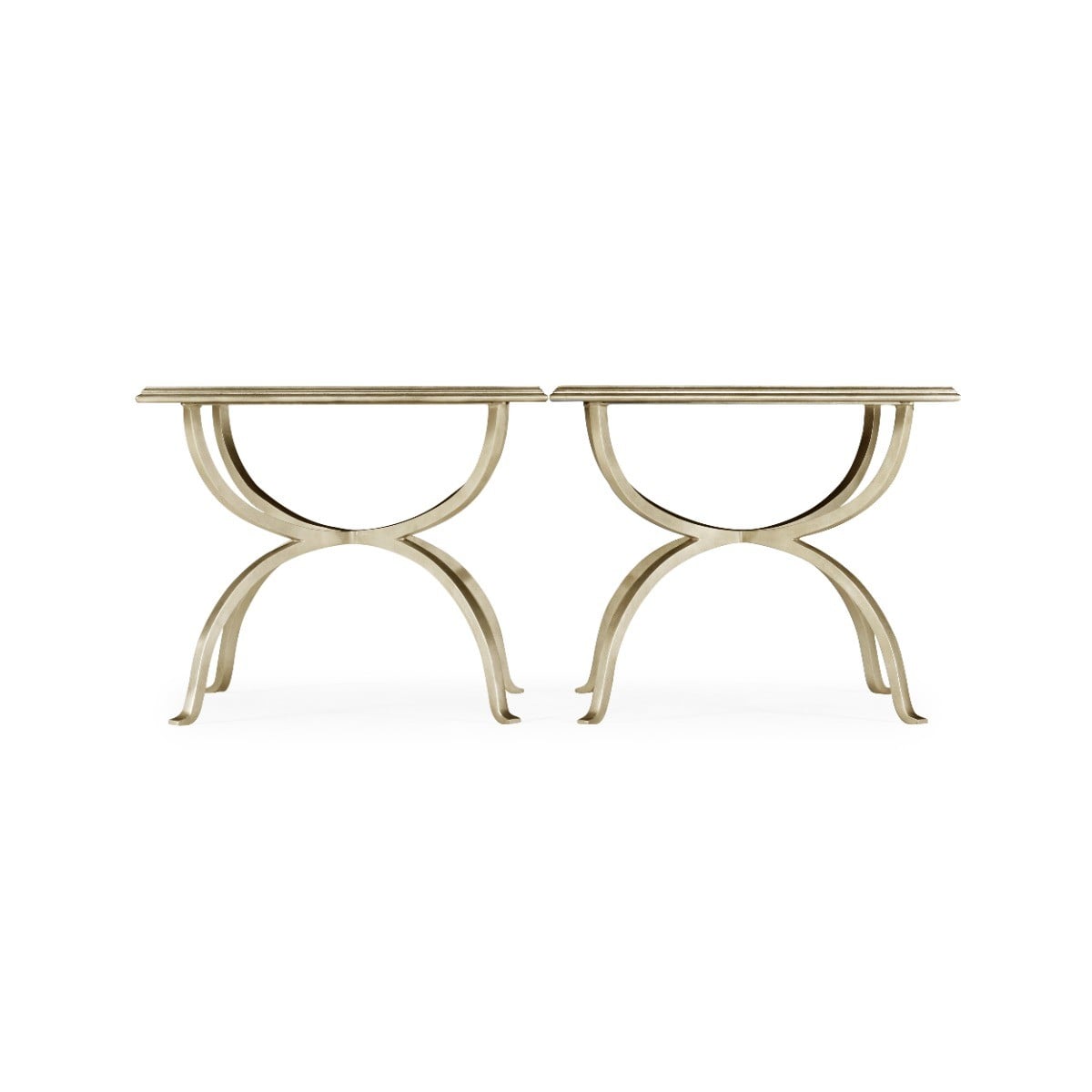 Coffee Table Contemporary Set of 2 - Silver