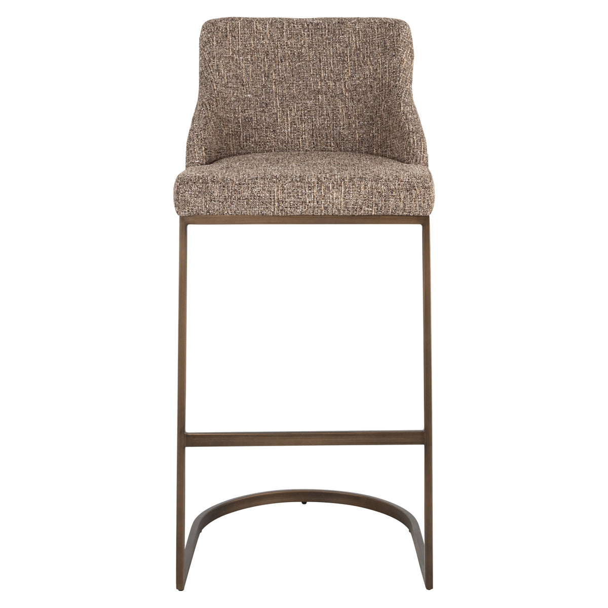 Bar stool Bolton brown tweed (Set of 2)