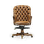 Chesterfield Style High Back Walnut Office Chair