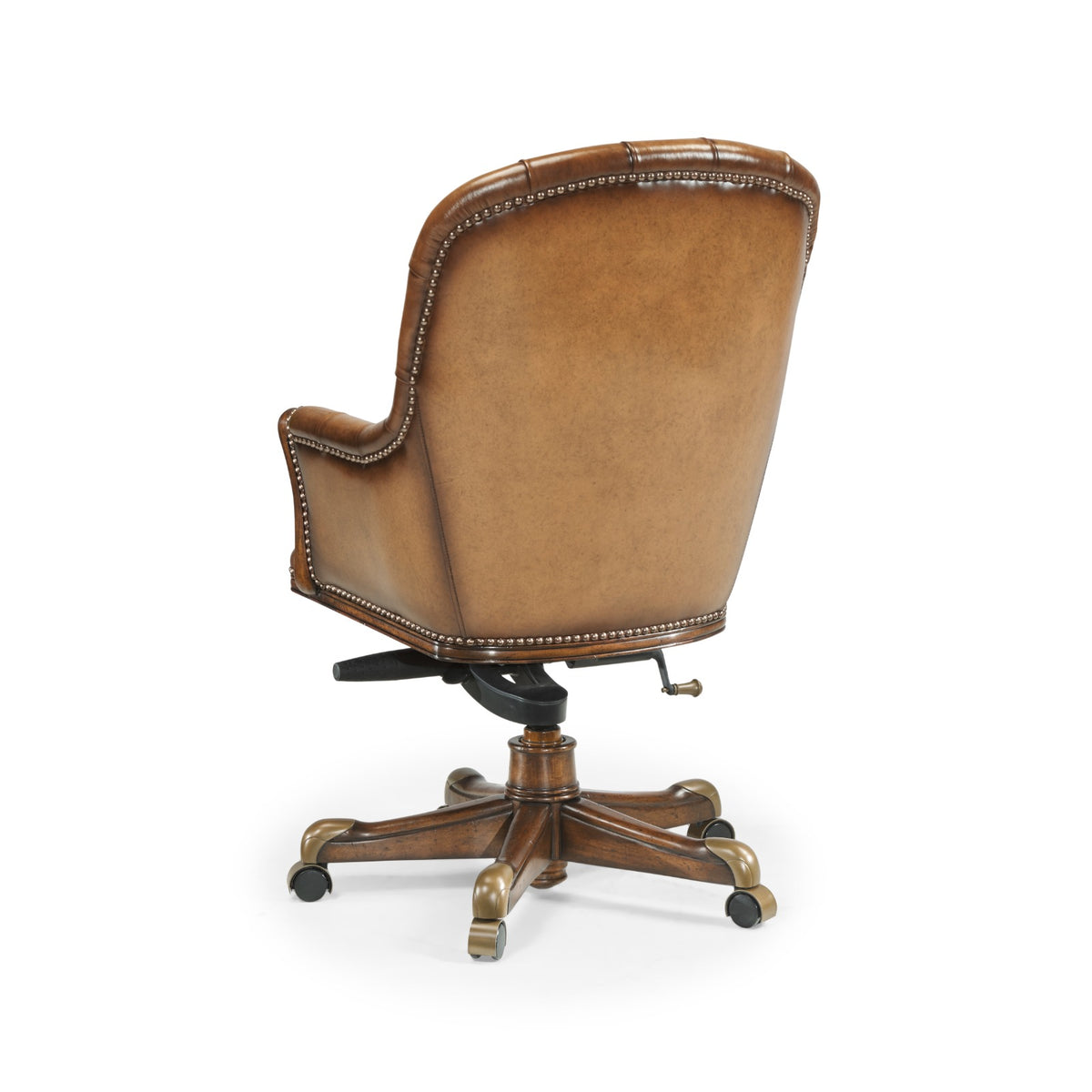 Chesterfield Style High Back Walnut Office Chair