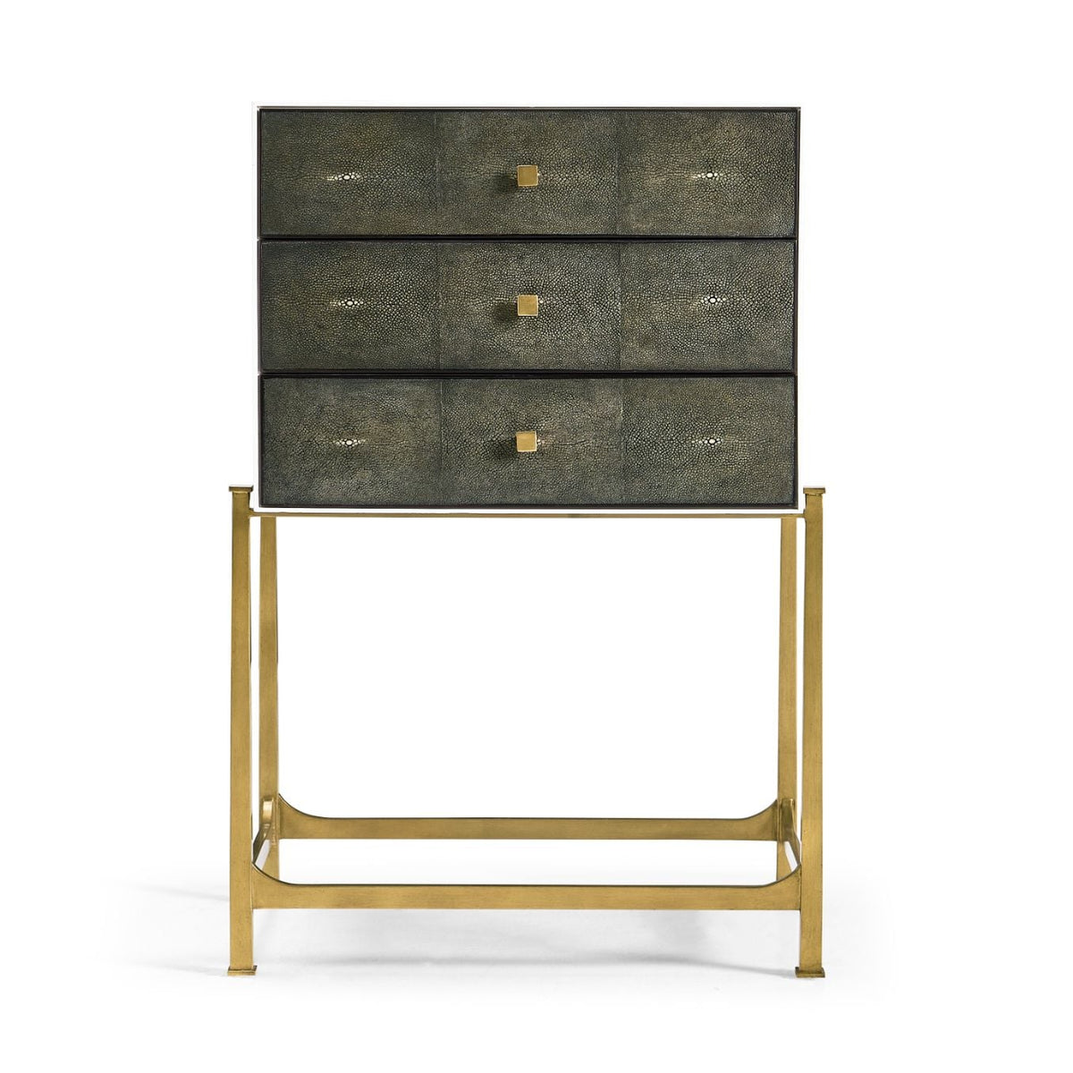 1930s Chest of Drawers in Anthracite Gilded Shagreen - Small