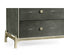 Large Chest of Drawers 1930s in Anthracite Shagreen - Silver
