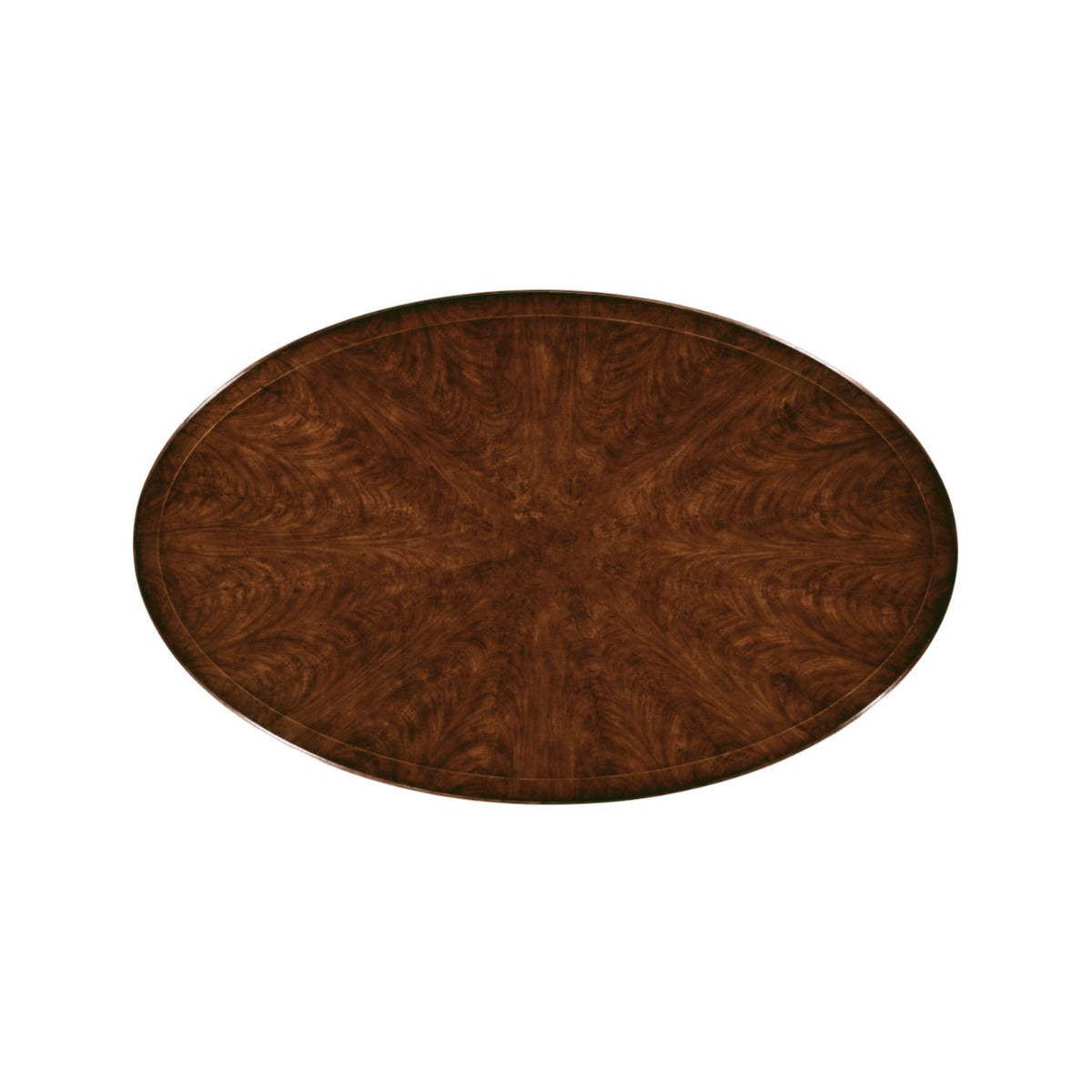Biedermeier Style Mahogany Oval Dining Table - 244cm