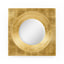 Round Mirror Contemporary with Square Frame - Gilded