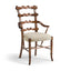 Walnut "Yoke" Ladderback Arm Chair in Shambala