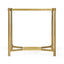 Square Side Table Contemporary with Glass Top - Gilded