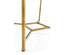 Square Side Table Contemporary with Glass Top - Gilded