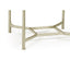 Square Side Table Contemporary with Glass Top - Silver