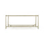 Coffee Table Contemporary with Glass Top - Silver