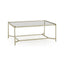 Coffee Table Contemporary with Glass Top - Silver