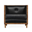 Club Chair Mid Century in Black Leather