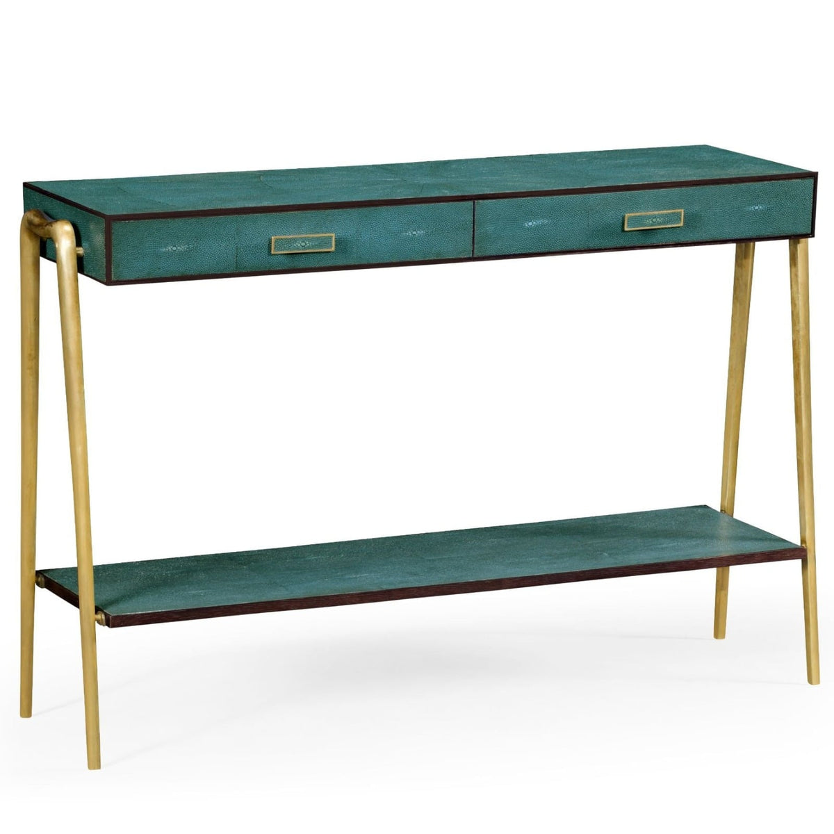 French 1930s Console Table in Brass