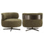 Lounge chair Lauren moss chevron swivel