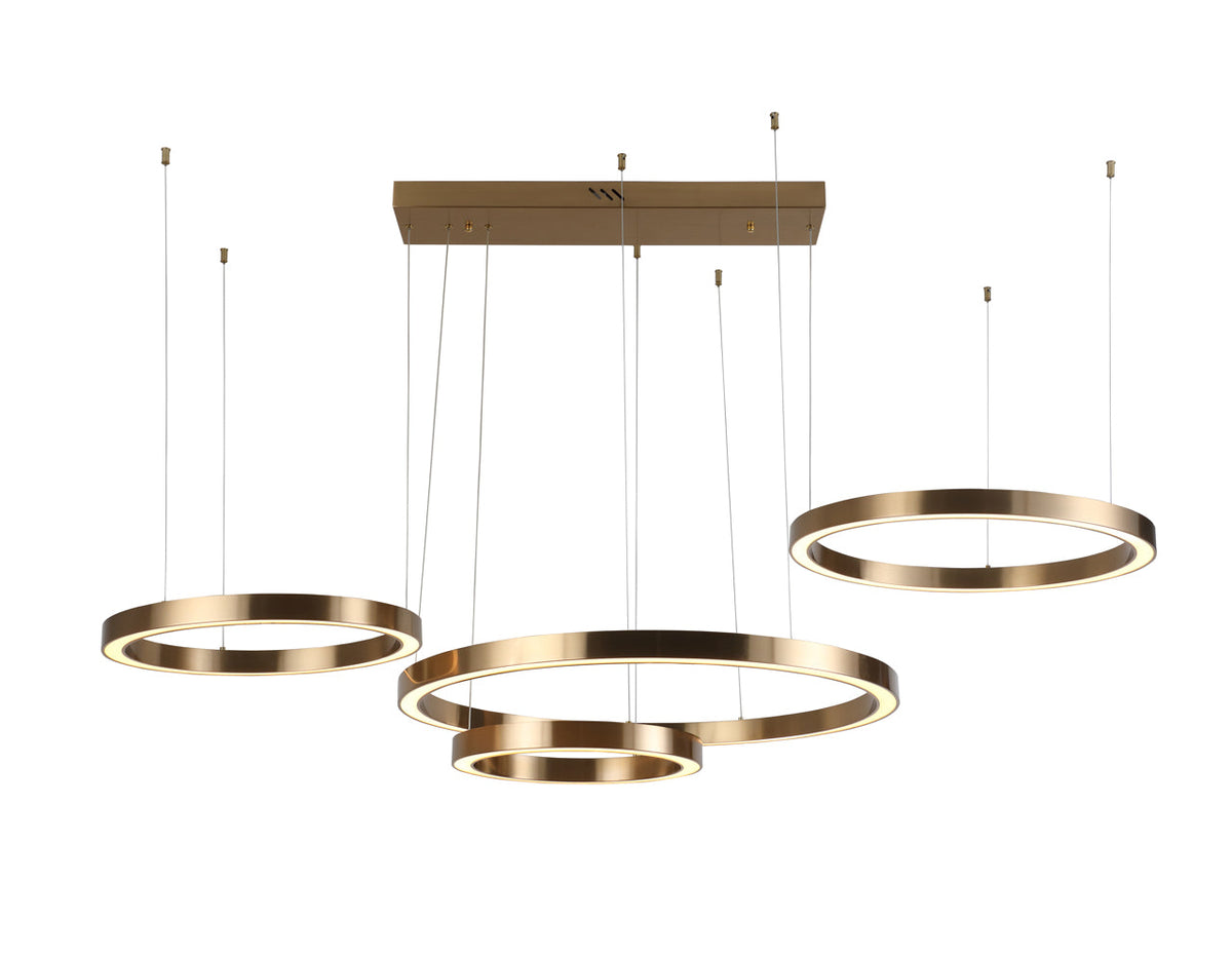 Chandelier Lilou brushed gold