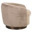 Lounge chair Colmar khaki fluffy swivel