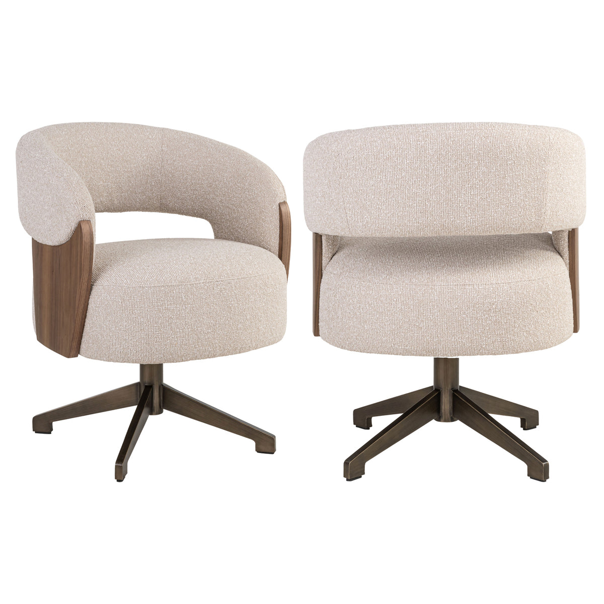 Dining chair Pollux lodge desert walnut - swivel