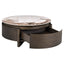 Coffee table Langford brown 90Ø 1-drawer