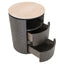 Nightstand Nando brown 2-drawers