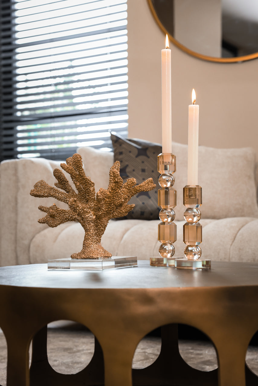 Candle holder Meral brown large