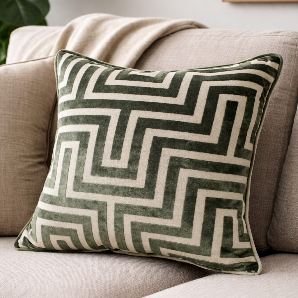 Paul Moneypenny Amazing Sage Large Cushion