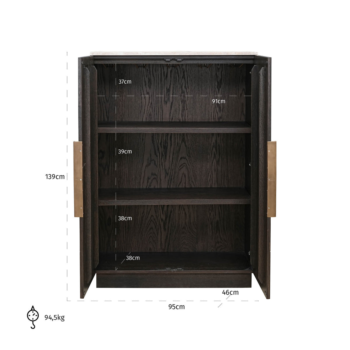 Storage cabinet Claremont brown 