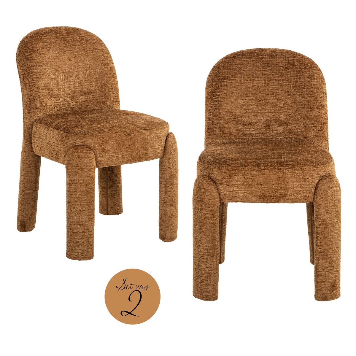 Dining chair Brandi cognac fusion (Set of 2)